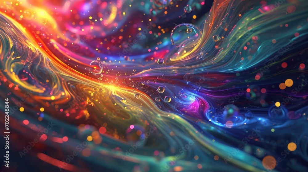 Aufkleber abstract colorful background with lighting effect. fantasy fractal texture