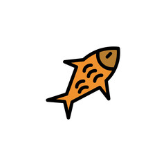 Fish Summer Sea Filled Outline Icon