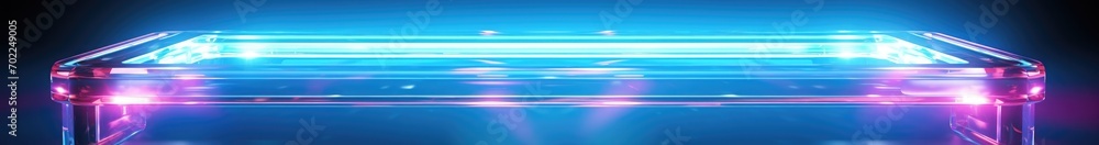 Poster neon sign. square frame with glowing and light. electric bright 3d rectangle banner design on dark b