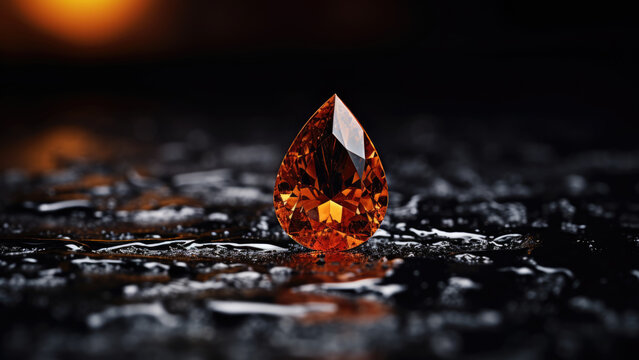 Diamond Euphoria: Masterful Photography in Black and Orange