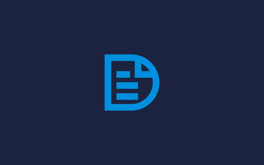 letter d with document logo icon design vector design template inspiration