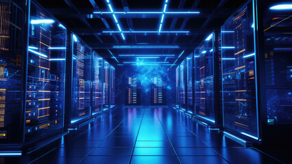 Tech Vault Illuminated: Internet Traffic in Motion