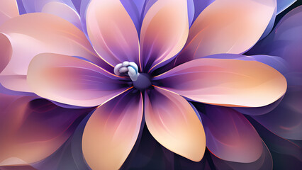 Rendering Art Of An Abstract Flower Circle Background,