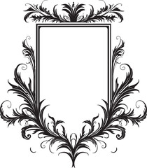 Futuristic Fusion Vector Black Frame Logo Icon Design Dreamy Delicacy Artistic Decorative Frame Vector Logo