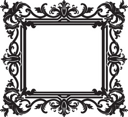 Dreamy Delicacy Artistic Decorative Frame Vector Logo Contemporary Opulence Vector Black Frame Icon Design