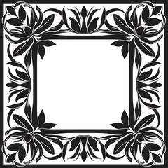 Dreamy Delicacy Artistic Decorative Frame Vector Logo Contemporary Opulence Vector Black Frame Icon Design