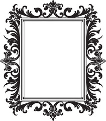 Captivating Fusion Artistic Decorative Frame Vector Logo Geometric Sophistication Vector Black Frame Icon Design