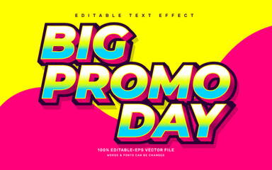 Big promo day editable text effect template