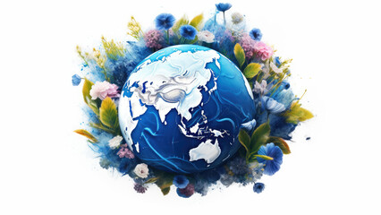 Floral Serenity: Netherlands Earth Logo