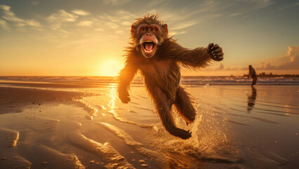 Banana Lover's Seashore Soiree: Sunset Waters Harmony