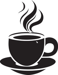 Artistic Aroma Perfection Black Icon Coffee Cup Savoring Simplicity Elegance Vector Coffee Cup Black