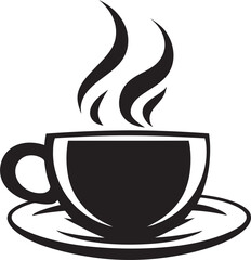 Steamy Serenity Black Icon Design of Coffee Cup Mug Mastery Vector Black Coffee Cup Logo