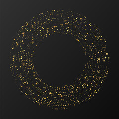 Abstract gold glowing halftone dotted background