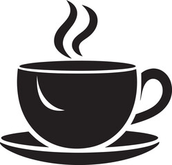 Morning Ritual Black Icon Vector Cup Elegant Sip Vector Black Coffee Cup