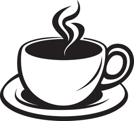 Brewing Serenity Vector Black Logo Cup Artful Aroma Black Logo Vector Cup