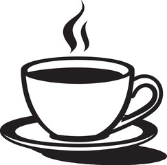 Savoring Moments Black Logo Icon of Coffee Cup Brewing Delight Coffee Cup Vector in Black Icon