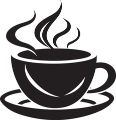 Mug Mastery Vector Black Logo Icon of Coffee Cup Savoring Moments Black Logo Icon of Coffee Cup