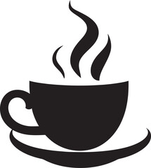 Brewing Tranquility Coffee Cup in Black Logo Espresso Artistry Black Vector Logo of Coffee Cup