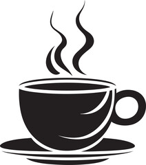 Espresso Artistry Black Vector Logo of Coffee Cup Morning Ritual Vector Black Logo Icon of Coffee Cup