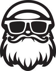 Slick Santa Style Cool Black Vector Polar Claus Charm Black Cool Vector Santa