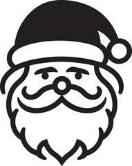 Frosty St. Nick Vibes Vector Black Cool Chill Kris Kringle Cool Black Santa Logo