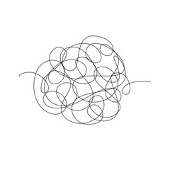 Set of scribble brush strokes