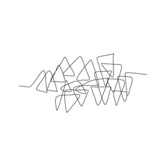 Set of scribble brush strokes