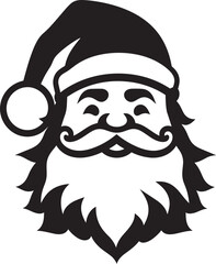 Chill Claus Appeal Cool Santa Black Vector Frosty St. Nick Vibes Cool Vector Black