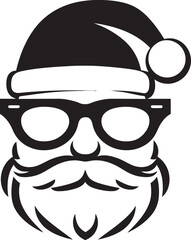 Chill Factor Santa Black Vector Coolness Arctic Spirit Santa Cool Black Vibes