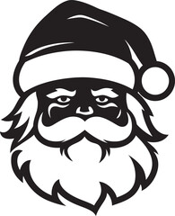 Cool Yule Iconic Cool Black Santa Logo Iced Out Santa Style Black Vector Cool