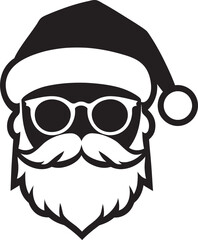 Frosty St. Nick Vibes Vector Black Cool Chill Kris Kringle Cool Black Santa Logo