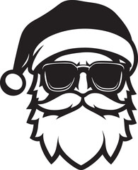 Chill Kris Kringle Vector Black Santa Cool Arctic Spirit Santa Cool Black Santa Icon