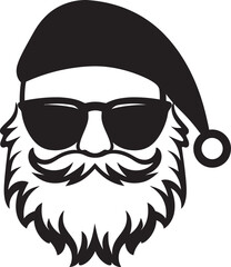 Chill Claus Appeal Vector Black Santa Cool Frosty St. Nick Vibes Cool Black Vector
