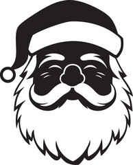 Arctic Spirit Santa Cool Santa Icon Black Slick Santa Style Black Vector Cool Santa