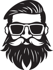 Arctic Spirit Santa Cool Black Santa Vector Slick Santa Style Cool Vector Black Santa