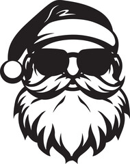 Obraz premium Cool Yule Iconic Vector Black Santa Cool Iced Out Santa Style Cool Black Vector