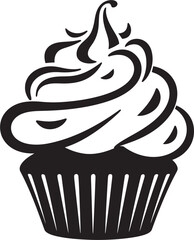 Baked Perfection Vector Icon Black Cupcake Divine Confectionery Black Cupcake Icon Logo