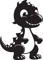 Dino Hug Delight Vector Black Design Enchanting Dino Chic Black Logo Icon