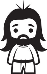 Heavenly Presence Cartoon Jesus Black Divine Love Cute Black Jesus Icon