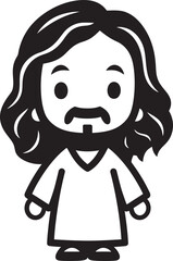 Saviors Grace Cute Black Jesus Design Redeeming Joy Cartoon Jesus in Black