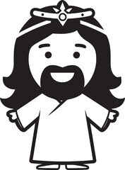 Saviors Embrace Black Vector Jesus Redeeming Love Cute Jesus Black Icon