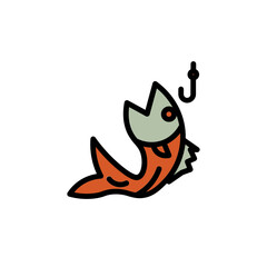 Activity Fishing Outdoor Filled Outline Icon