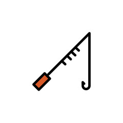 Fishing Hobby Hook Filled Outline Icon