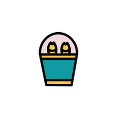 Fish Fishing Water Filled Outline Icon