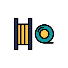 Fishing Nature Water Filled Outline Icon