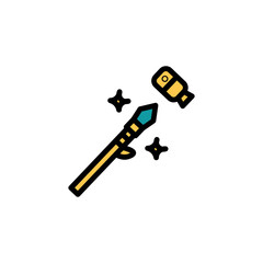 Age Spear Stone Filled Outline Icon