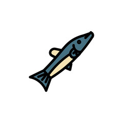 Fish Fishing River Filled Outline Icon