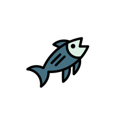 Fish Fishing Sea Filled Outline Icon