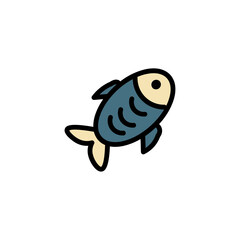 Fish Fishing Sea Filled Outline Icon