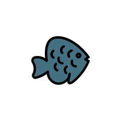 Fish Fishing Sea Filled Outline Icon